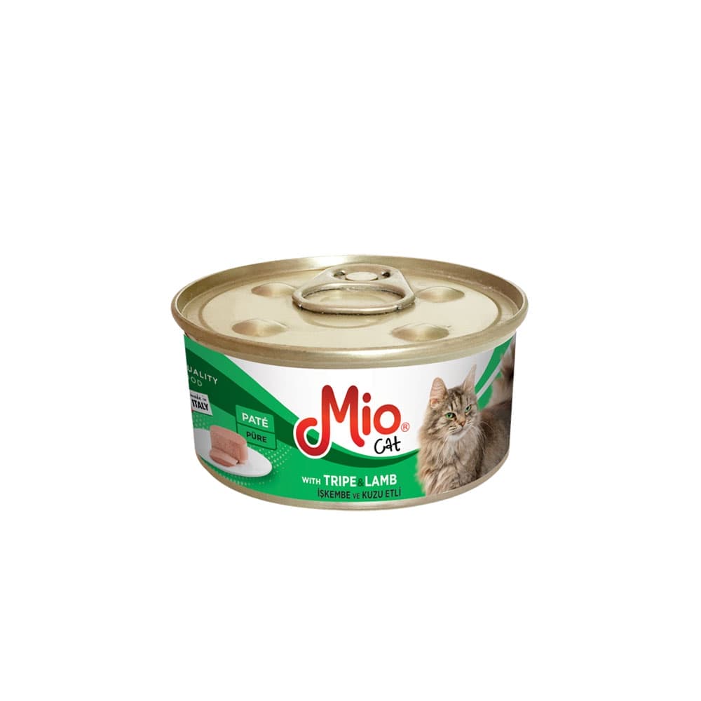 Ushqim i Lagësht – Mio 85 gr Mace – me tripë dhe mish qengji