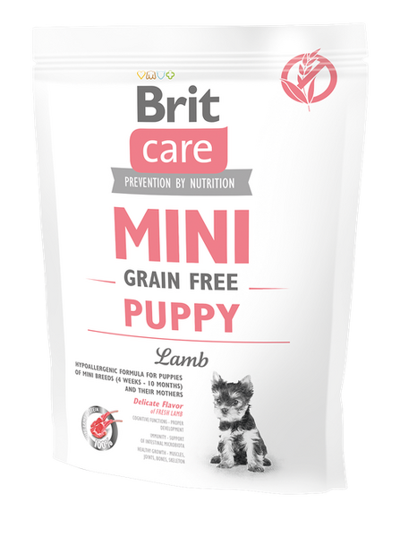 Brit Care Mini Pa Grurë Qengji për Kafshë të Vogla 400 g