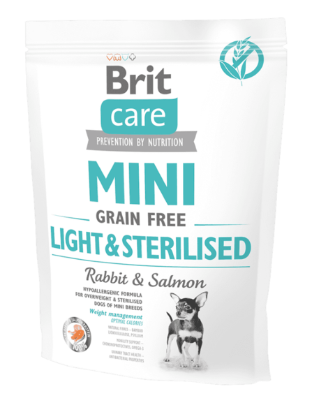 Brit Care Mini Pa Grurë Lehtë & Sterilizuar 400 g