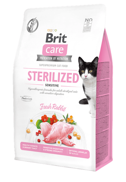 Brit Care Cat Pa Grurë Sterilizuar Të Ndjeshëm 400 g