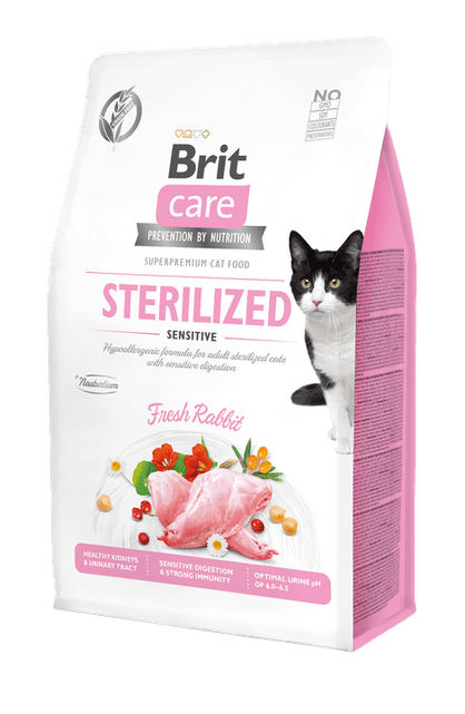 Brit Care Cat Pa Grurë Sterilizuar Të Ndjeshëm 400 g