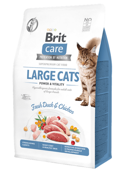 Brit Care Cat Pa Grurë për Macet e Mëdha Fuqi & Vitalitet 400 g