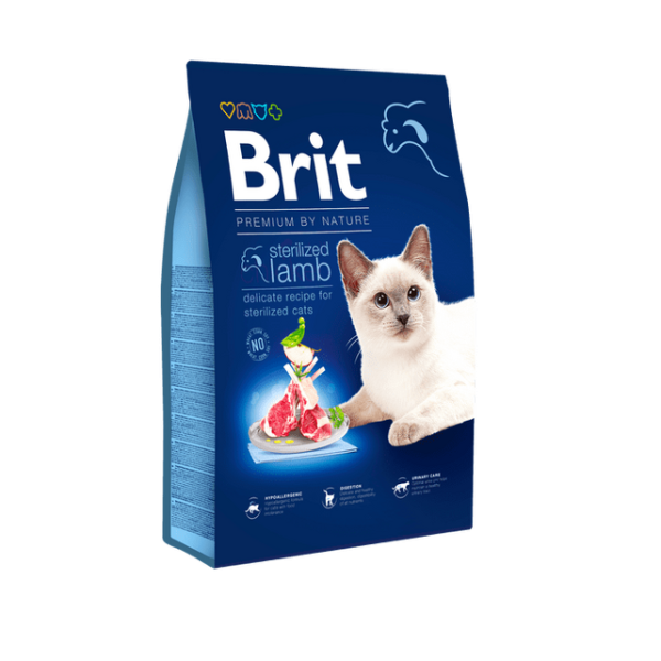Brit Premium nga Natyra Macja. Sterilizuar Qengji 8 kg