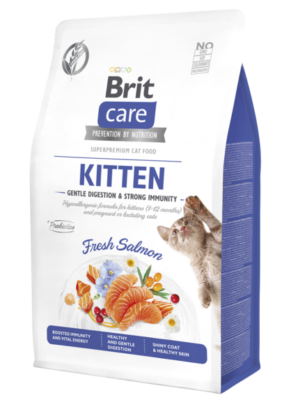 Brit Care Cat Pa Grurë për Kittens Të Lehtë për Të Tretur & Imunitet të Fortë 400 g