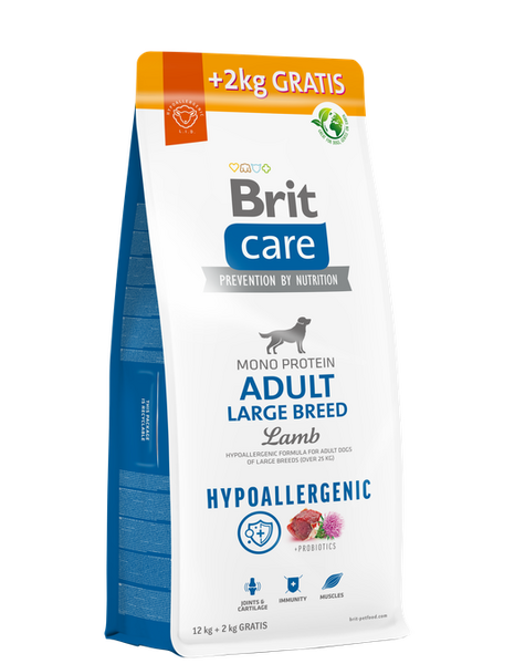 Brit Care Qeni Hipoalergjik Të Rritur të Racave të Mëdha 12+2kg