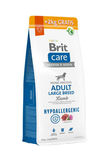 Brit Care Qeni Hipoalergjik Të Rritur të Racave të Mëdha 12+2kg