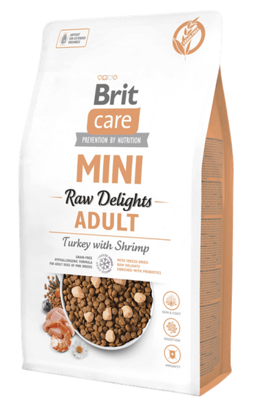 Brit Care Mini FD Raw Delights Turqi me Karavidhe 2 kg