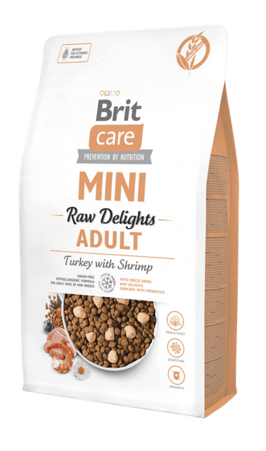 Brit Care Mini FD Raw Delights Turqi me Karavidhe 2 kg