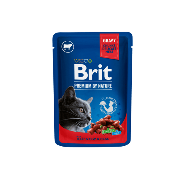 Brit Premium Pako për Maca me Gatuar Mishi dhe Pjeshkë 100 g