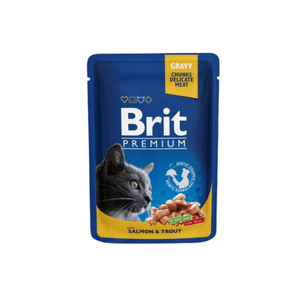 Brit Premium Koshat Pouches me Salmon dhe Troftë 100 g