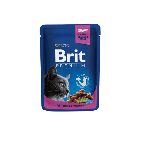 Brit Premium Pako për Maca me Pulë dhe Kërpudhë 100 g