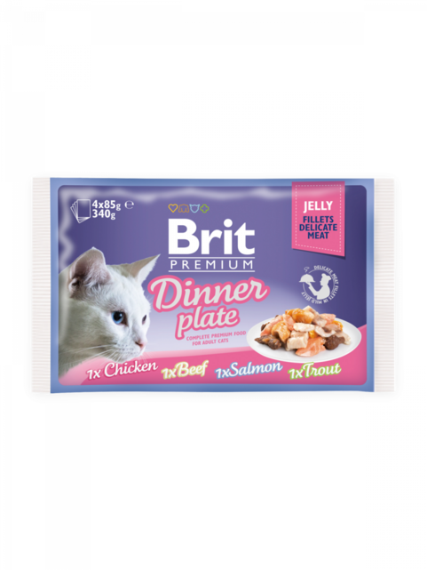 Brit Premium Macja Fileta Delikate në Gelatinë (4 x 85 g) 340 g