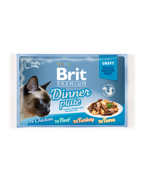Brit Premium Macja Fileta Delikate në Salcë (4x85 g) 340 g