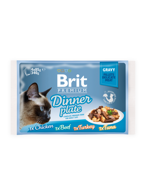 Brit Premium Macja Fileta Delikate në Salcë (4×85 g) 340 g