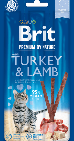 Brit Premium nga Natyra Sticks për Macet me Pulë dhe Qengj 15 g