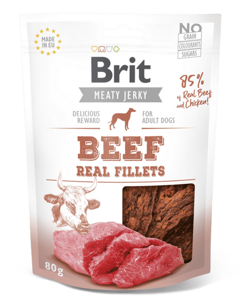 Brit Jerky - Filetat e Viçit 80 g