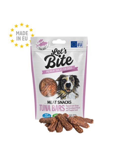 Let’s Bite Snacks Mishi Bar Tuna të Aromatizuar me Karavidhe dhe Mussel të Gjelbër dhe Farë Pjepri 80 g