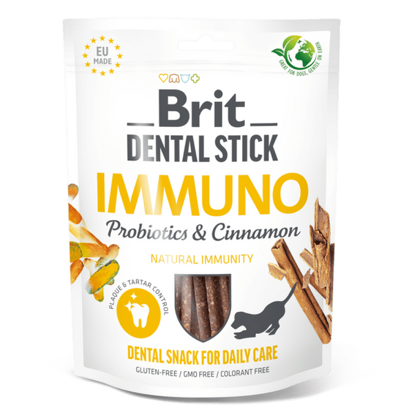 Brit Dental Stick Immuno me Probiotikë dhe Kanellë 7 copë 251 g