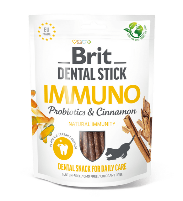 Brit Dental Stick Immuno me Probiotikë dhe Kanellë 7 copë 251 g