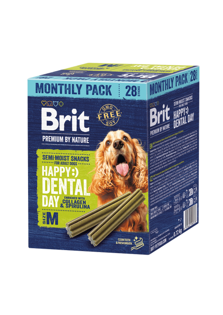 Brit Premium nga Natyra Përdorimi për Qentë Snack Dentale M, 28 copë