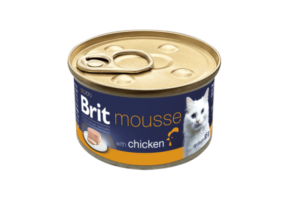 Brit Premium nga Natyra Mousse për Maca me Pulë 85 g
