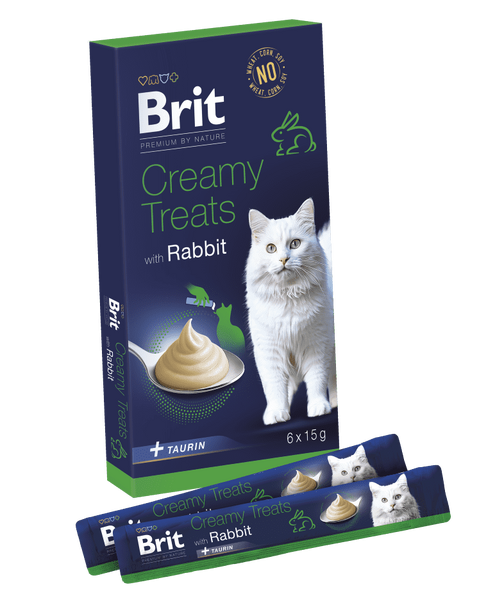 Brit Premium nga Natyra Përshtatje Kremi për Macet me Lepur 6 x 15 g