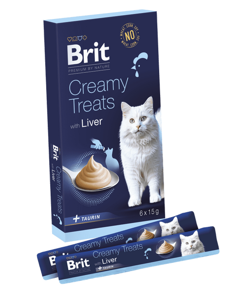 Brit Premium nga Natyrë Përdorimi i Kremin e Peshqve me Mëlçi 6 x 15 g