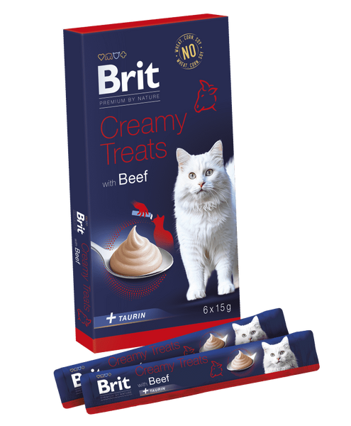 Brit Premium nga Natyrë Përdorimi për Macet Përdorimi me Mish Viçi 6 x 15 g