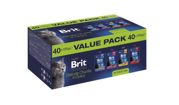 Paketa e Vlerës Brit Premium nga Natyrë për Macet e Rritura 40 copë