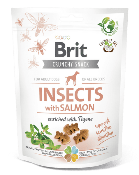 Brit Care Qeni Crunchy Cracker. Insekte me Salmon të pasuruar me Thym 200 g