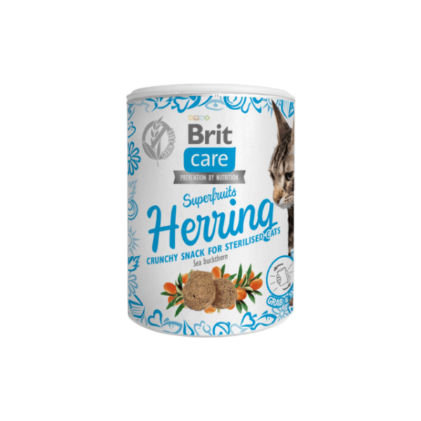 Brit Care Cat Snack Superfruits Herring 100 g