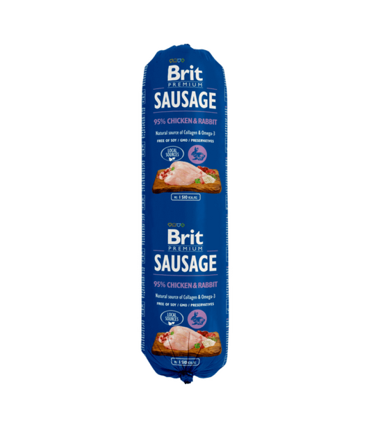 Brit Salsiçe Pulë & Lepur 800 g