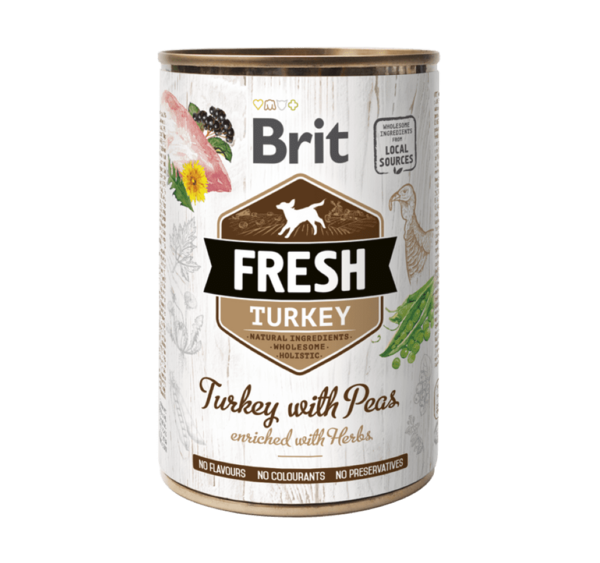 Brit Fresh konzervë Me Kallëz Turqie dhe Pjeshkë 400 g