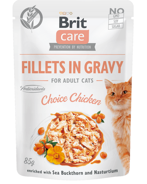 Brit Care Cat Fileta në Salcë Zgjedhje Pulë 85 g