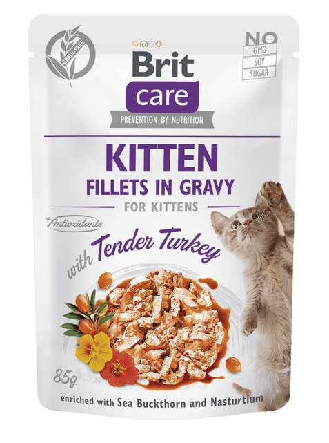 Brit Care Cat Kitten. Fileta në Salcë me Pulë të Butë 85 g