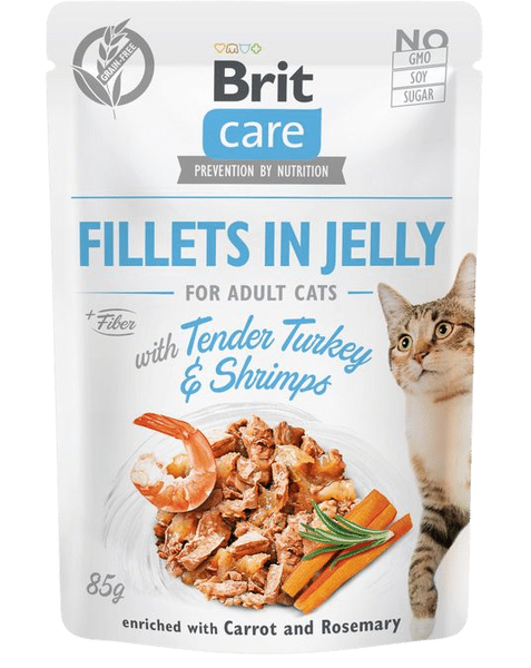 Brit Care Cat Fileta në Xhel me Pulë të Butë dhe Karavidhe 85 g - Skadimi
