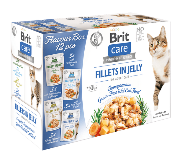 Brit Care Cat Shije kuti Fileta në Xhel, 4*3 copë (12*85 g) 1,02 kg