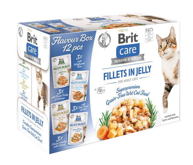 Brit Care Cat Shije kuti Fileta në Xhel, 4*3 copë (12*85 g) 1,02 kg