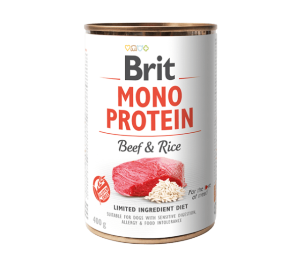 Brit Mono Protein Viçi & Oriz i Errët 400 g