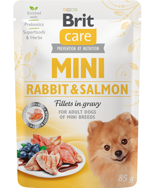 Brit Care Mini Filetat e Lepujve dhe Salmonit në Salcë 85 g