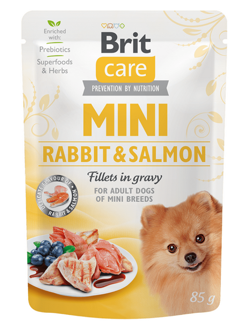 Brit Care Mini Filetat e Lepujve dhe Salmonit në Salcë 85 g