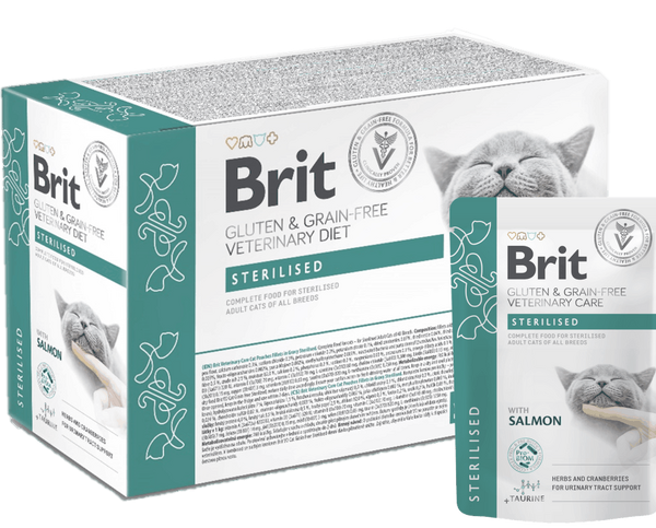 Brit Grain & Gluten-Free VD Care Cat Pouch fileta në Gravy Sterilised 12x 85 g