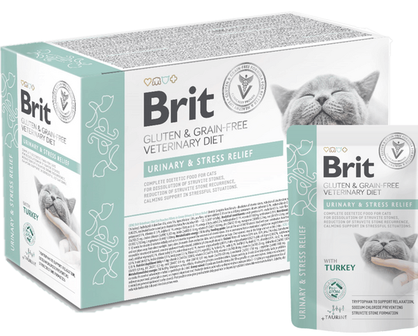 Brit Pa Grurë dhe Pa Gluten VD Pako filletash në Salcë për Shëndetin Urinar dhe Lehtësimin e Stresit 12x85 g