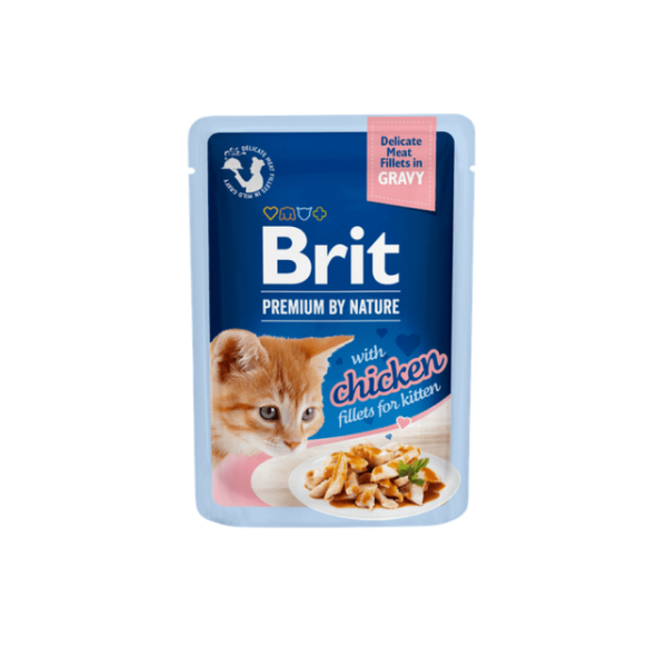 Brit Premium Cat Fileta Delikate në Salcë me Pulë për Katin 85 g