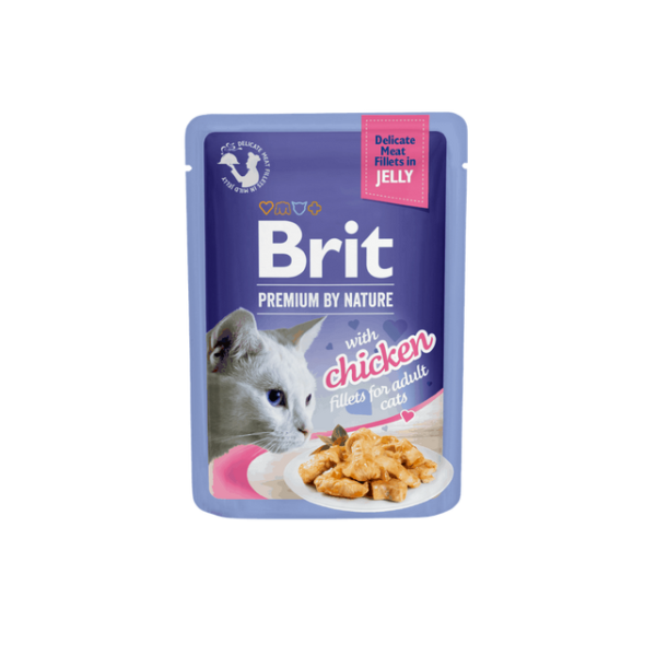 Brit Premium Cat Fileta Delikate në Xhel me Pulë 85 g