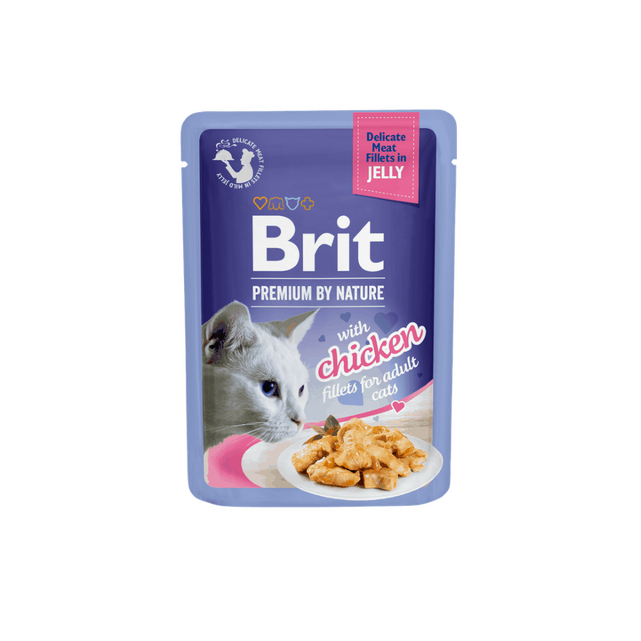 Brit Premium Cat Fileta Delikate në Xhel me Pulë 85 g