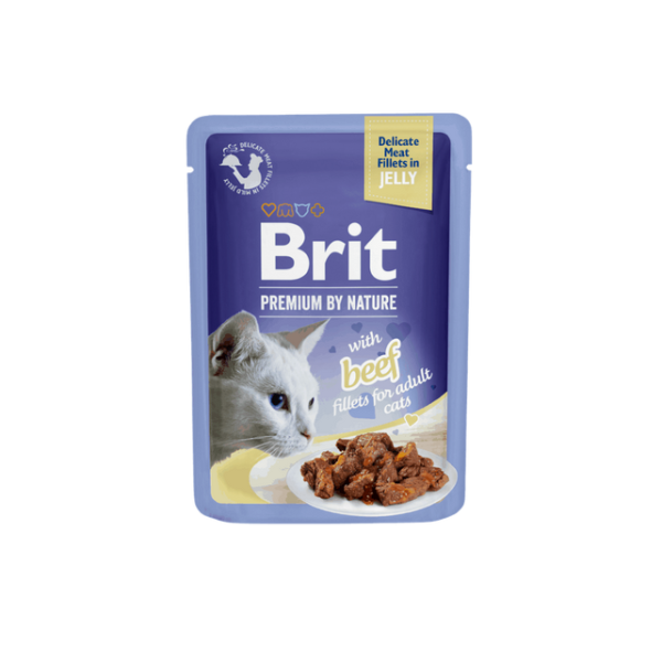 Brit Premium Cat Fileta Delikate në Xhel me Mish Qengji 85 g