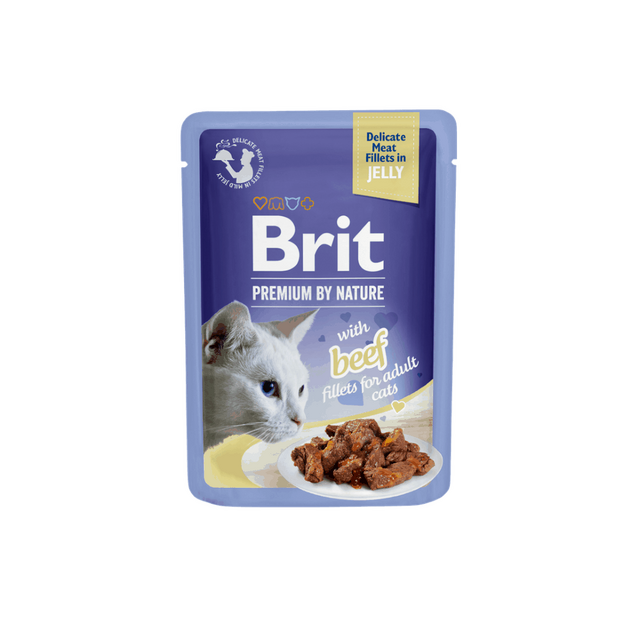 Brit Premium Cat Fileta Delikate në Xhel me Mish Qengji 85 g