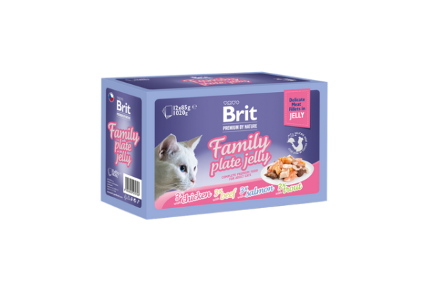 Brit Premium Macat Delicate Fileta në Xhel Familjar (12 x 85 g) 1,02 kg