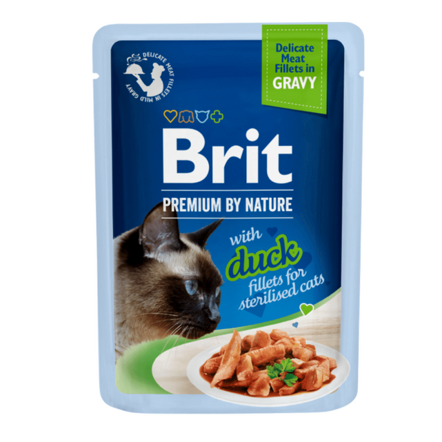 Brit Premium Cat Fileta Delikate në Salcë me Mish Peci për Macet e Sterilizuar 85 g